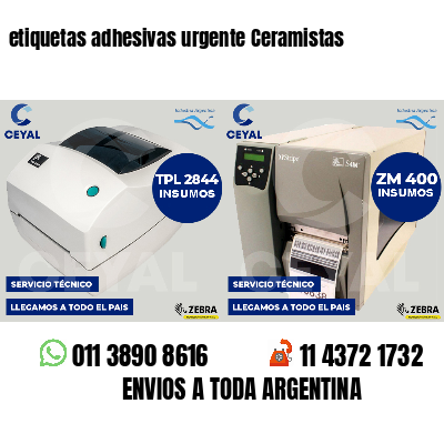 etiquetas adhesivas urgente Ceramistas