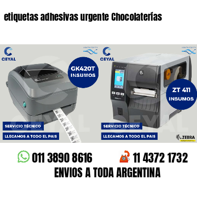 etiquetas adhesivas urgente Chocolaterías