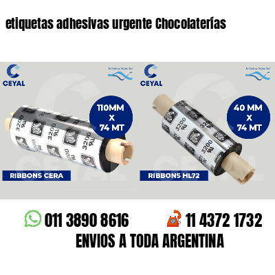 etiquetas adhesivas urgente Chocolaterías