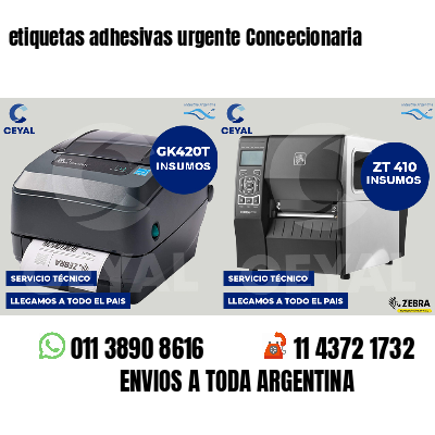 etiquetas adhesivas urgente Concecionaria