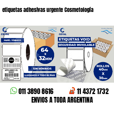 etiquetas adhesivas urgente Cosmetología