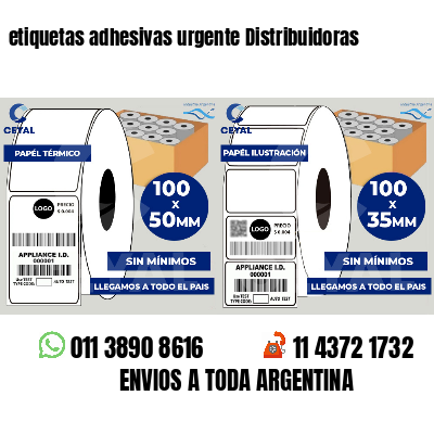 etiquetas adhesivas urgente Distribuidoras