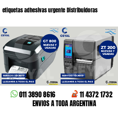 etiquetas adhesivas urgente Distribuidoras