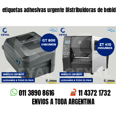 etiquetas adhesivas urgente Distribuidoras de bebidas