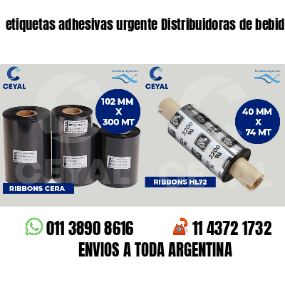 etiquetas adhesivas urgente Distribuidoras de bebidas