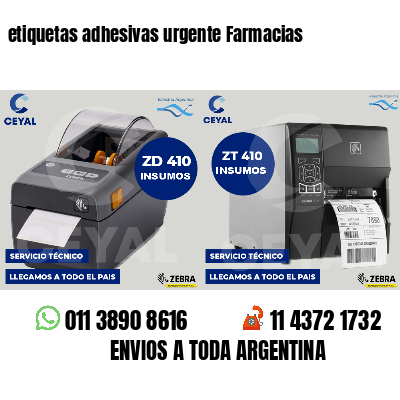 etiquetas adhesivas urgente Farmacias