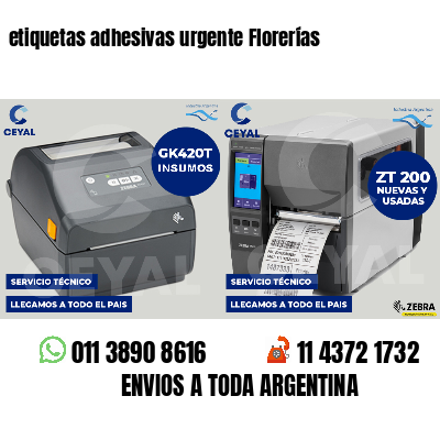 etiquetas adhesivas urgente Florerías