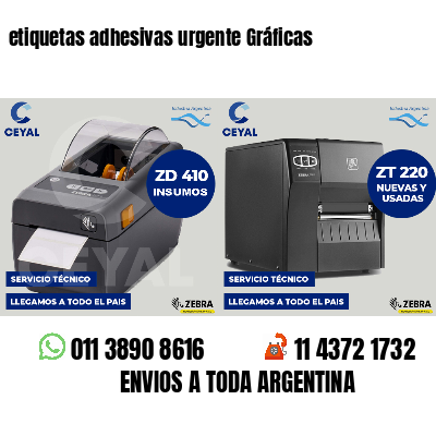 etiquetas adhesivas urgente Gráficas