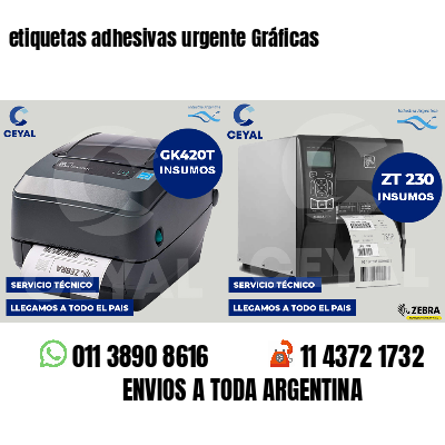 etiquetas adhesivas urgente Gráficas