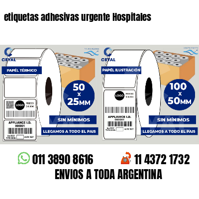 etiquetas adhesivas urgente Hospitales