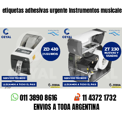 etiquetas adhesivas urgente Instrumentos musicales