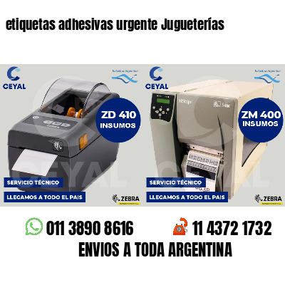 etiquetas adhesivas urgente Jugueterías