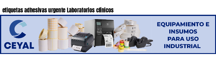 etiquetas adhesivas urgente Laboratorios clínicos