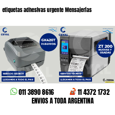 etiquetas adhesivas urgente Mensajerías