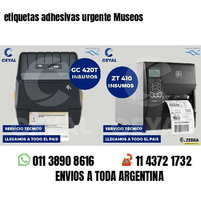 etiquetas adhesivas urgente Museos