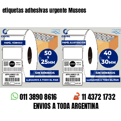 etiquetas adhesivas urgente Museos