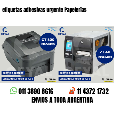 etiquetas adhesivas urgente Papelerías