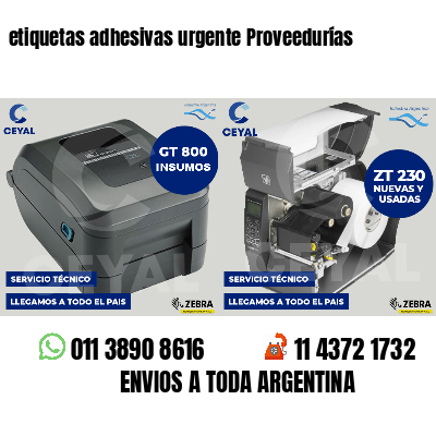etiquetas adhesivas urgente Proveedurías