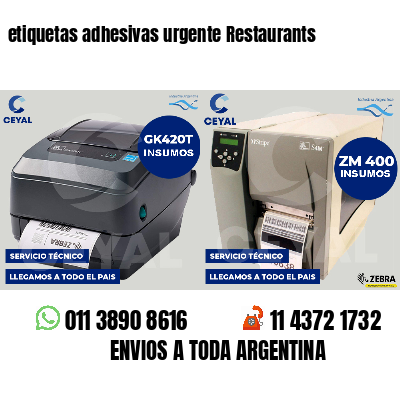 etiquetas adhesivas urgente Restaurants