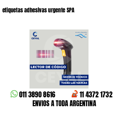 etiquetas adhesivas urgente SPA