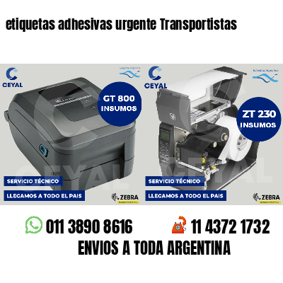 etiquetas adhesivas urgente Transportistas