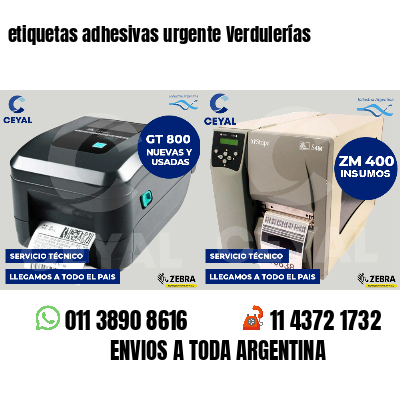 etiquetas adhesivas urgente Verdulerías