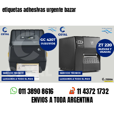 etiquetas adhesivas urgente bazar