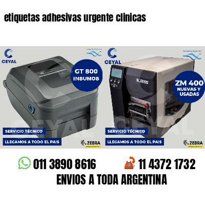 etiquetas adhesivas urgente clinicas
