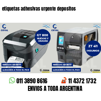 etiquetas adhesivas urgente depositos