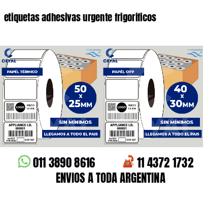 etiquetas adhesivas urgente frigorificos