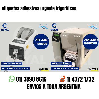 etiquetas adhesivas urgente frigorificos
