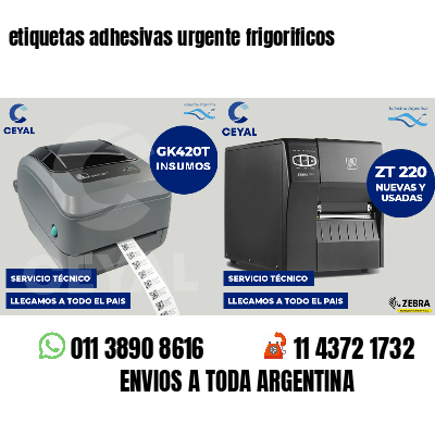 etiquetas adhesivas urgente frigorificos