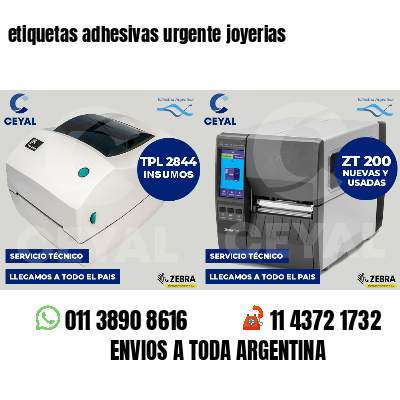 etiquetas adhesivas urgente joyerias