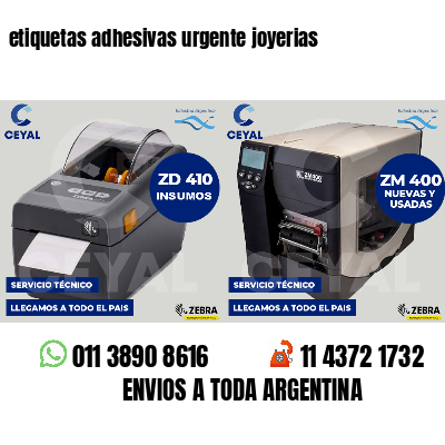 etiquetas adhesivas urgente joyerias