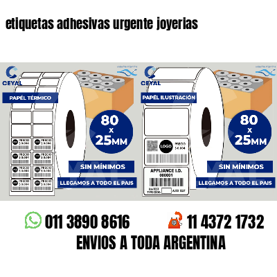 etiquetas adhesivas urgente joyerias