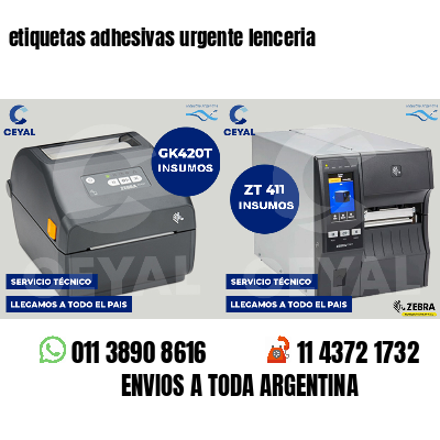 etiquetas adhesivas urgente lenceria