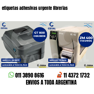 etiquetas adhesivas urgente librerias