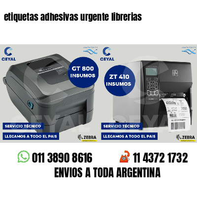 etiquetas adhesivas urgente librerias