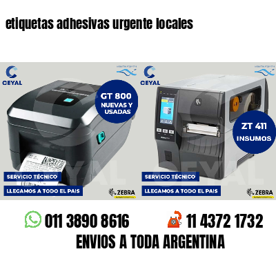 etiquetas adhesivas urgente locales