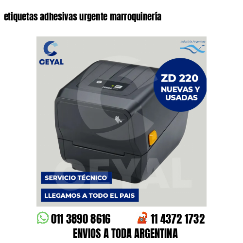 etiquetas adhesivas urgente marroquinería