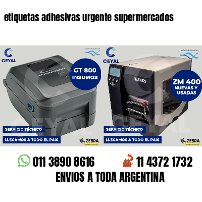 etiquetas adhesivas urgente supermercados