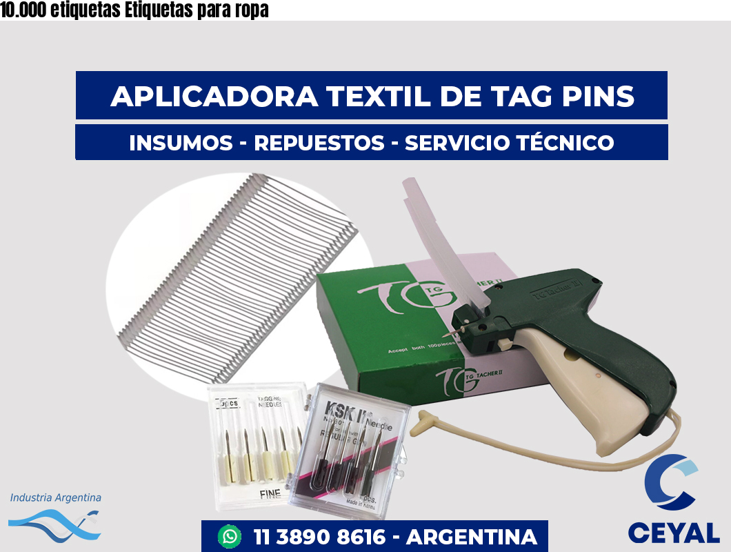 10.000 etiquetas Etiquetas para ropa