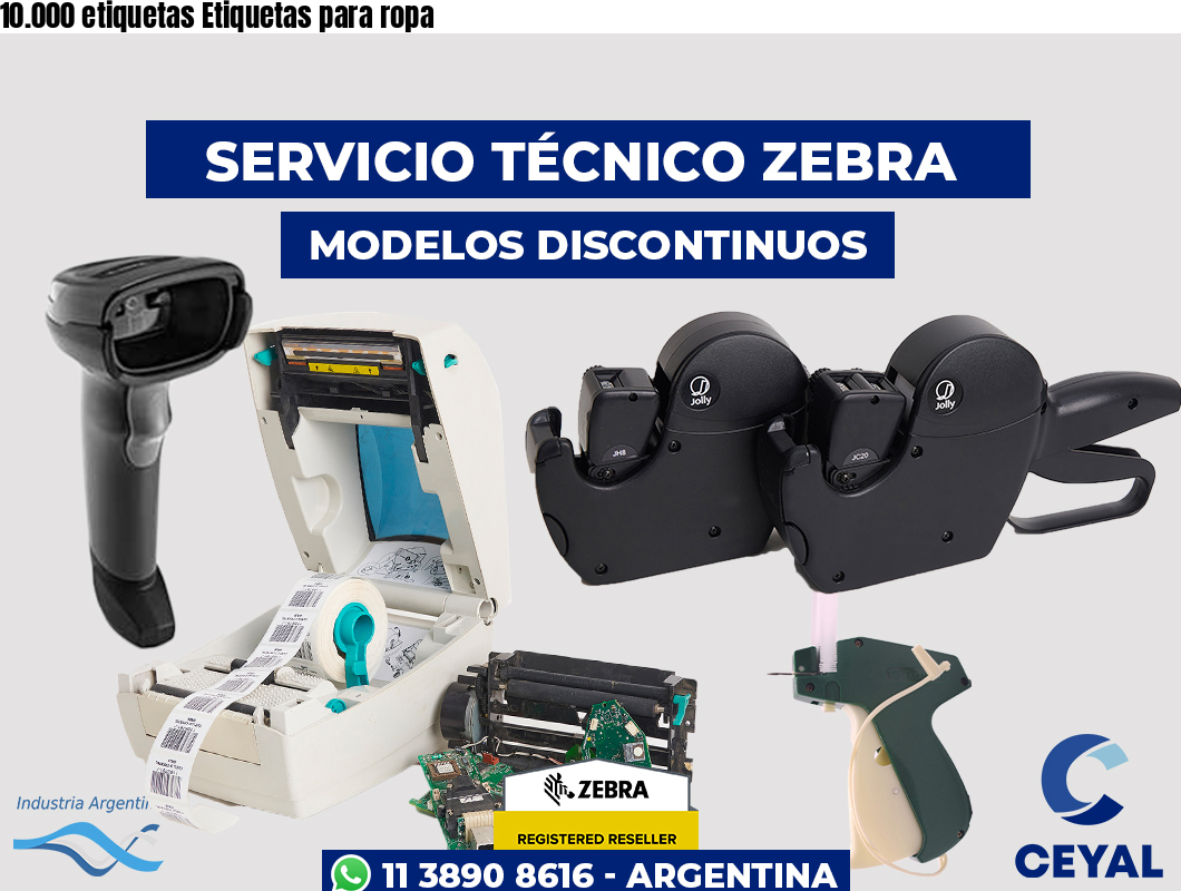 10.000 etiquetas Etiquetas para ropa