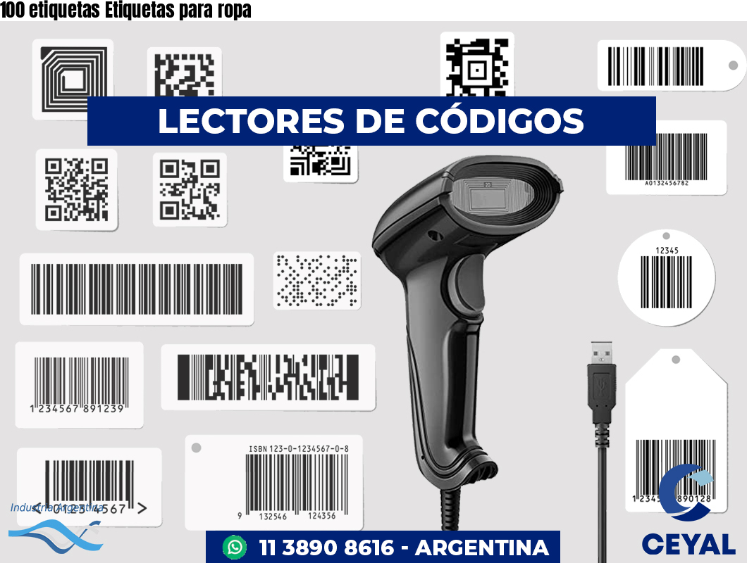 100 etiquetas Etiquetas para ropa