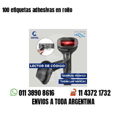100 etiquetas adhesivas en rollo