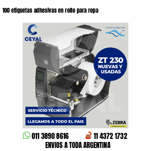 100 etiquetas adhesivas en rollo para ropa