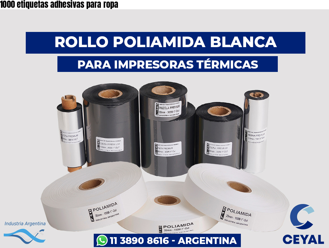 1000 etiquetas adhesivas para ropa