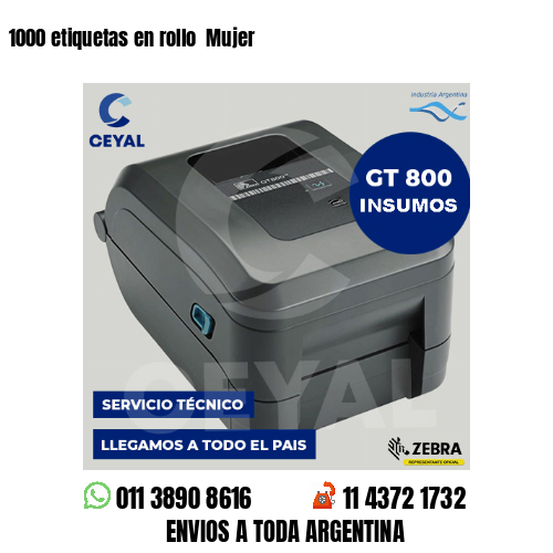 1000 etiquetas en rollo  Mujer