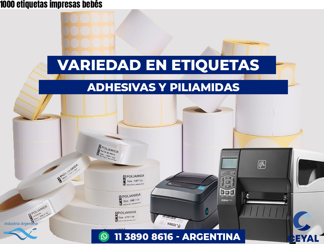 1000 etiquetas impresas bebés
