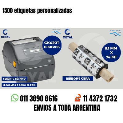 1500 etiquetas personalizadas